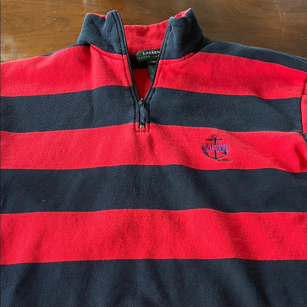 Ralph Lauren womens Zip-Up Sweater in Red and Black